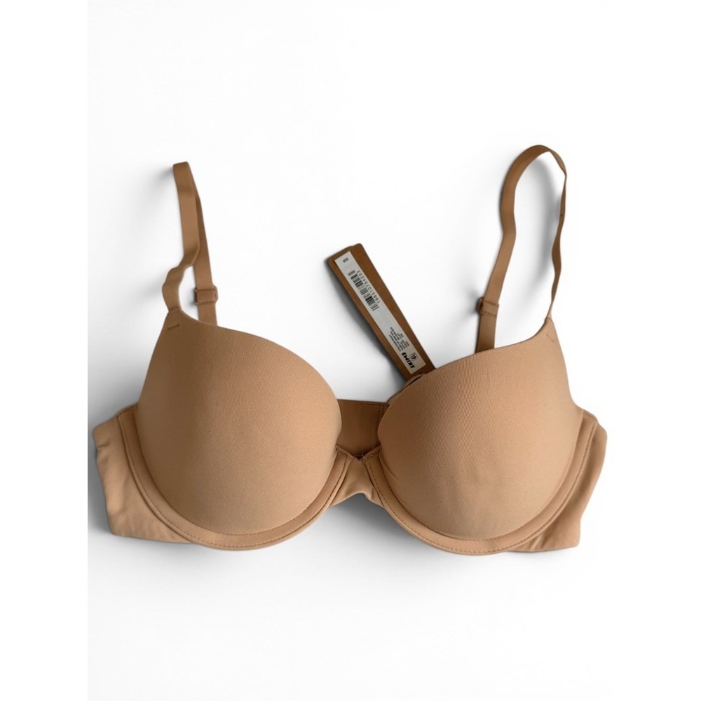 Skims Bra Womens 32B Clay Fits Everybody Push Up Demi Bra BA-DEM-9222 Underwire